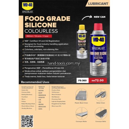 FOOD GRADE SILICON COLOURLESS 360ml WD40